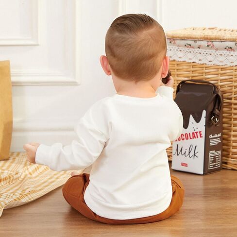 Murnouche Toddler Baby Boy Fall Winter Outfits Letter Crewneck Sweatshirt Casual Pants 2Pcs Clothes Set in Kuwait