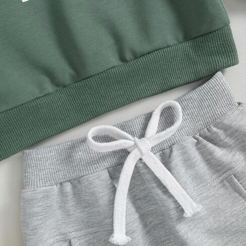 Toddler Baby Boy Fall Winter Outfits Letter Crewneck Sweatshirt Casual Pants 2Pcs Clothes Set in Saudi Arabia