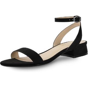 Ankis Black Nude White Red Women Sandals Comfortable Walking Strappy Open Toe Sandals for Women Dressy Summer 1 Inch Low block Heel Flat Adjustable Ankle Strap Wide Available Shoes 2024