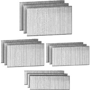 Straight Finish Nails, 16 Gauge, 1200-Pack (1-1/2", 1-3/4", 2", 2-1/2", 300 Per Size), Galvanized, Assorted Size Project Pack