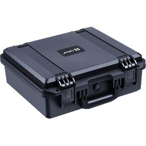 Lykus HC-3510 Waterproof Hard Case with Customizable Foam Insert, Interior Size 13.78x11.81x5.12 in,Suitable for camera,lens,drone,mic,flashlight,telescope,action cam,electronics,tools,and more