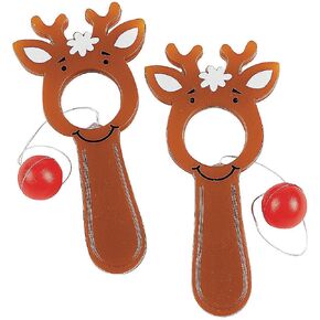 Fun Express - Reindeer Bull's Eye Games for Christmas - Toys - Games - Pin The & Bulls Eye Games - Christmas - 48 Pieces
