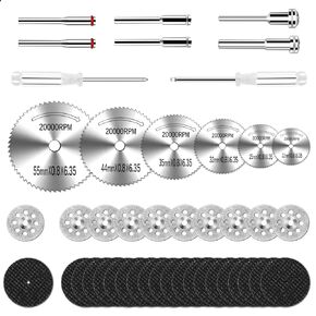 44Pcs Auxiren Cutting Wheel Kit for Dremel Rotary Tools, Mini HSS Circular Saw Blades Cutter, Resin Cutting Discs, 545 Diamond Cut Off Wheels for Cutting Wood, Metal, Plastic, PVC, Glass, Tile, Stone