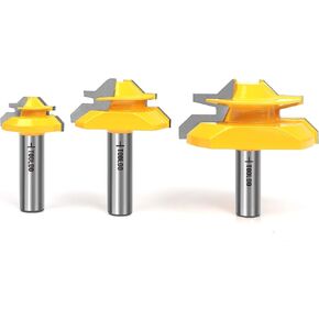 45 Degree Lock Miter Router Bit 1/4 Inch Shank, Woodworking Tools Joint Router Bits(for 1/2", 5/8",3/4" Board)
