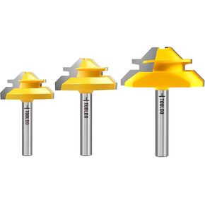 45 Degree Lock Miter Router Bit 1/4 Inch Shank, Woodworking Tools Joint Router Bits(for 1/2", 5/8",3/4" Board)