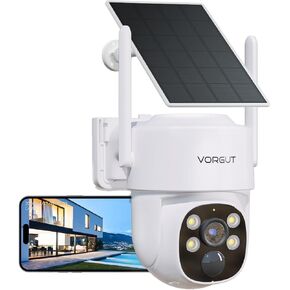 Solar Security Camera System, 10" LCD Monitor 10CH WLAN NVR with 500GB HDD, 4X 4MP PTZ WiFi Battery Powered Surveillance Camera,Outdoor Solar Wireless CCTV Kits,PIR Human Detection/2-Way Talk