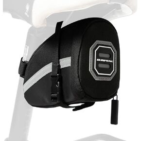 Bike Saddle Bag Bicycle Under Seat Storage Pack for Repair Tool Kits with Reflective Strap for Mountain Road Bike Cycling Accessories Storage Pouch