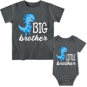 مجموعة قمصان Funnycokid Big Brother Little Brother المتطابقة مع Big Bro Little Bro، ملابس هدايا للأطفال