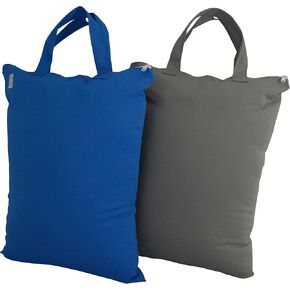 MOM & BAB Wet Bags for Baby | Travel | Cloth Diapers | Swimsuits and Towel | Wet Dry Bag for Breast Pump Parts, Gym, Yoga | Water & Odor Resistant (Blue&Gray)