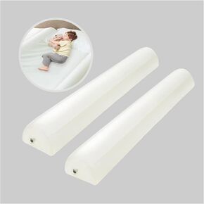 [2-Pack] Travel Bed Rails for Toddlers | Inflatable Bed Rails, Blow Up Bed Rails for Kids | Toddler Bed Guard Rail for Full, Queen, King Size Beds | Portable Bed Rail for Home, Hotel or Travel