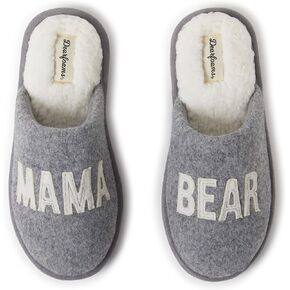 Dearfoams Women’s Christmas Gifts for Mom Cute Matching Family Pajama Mama Bear Slipper
