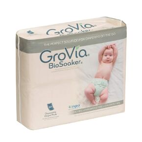 Disposable Pad for Cloth Diapers – GroVia BioSoaker – For Natural Parenting – Secure One Size Eco Friendly Adhesive Inserts – 50 Count