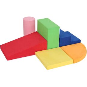 6-Piece Set Baby Foam Climbing Blocks for Toddlers - Baby Climbing Toys for Toddlers Indoor - Kids Soft Play Climbing for Toddlers - Velvet Foam Play Gym Playtime Corner Climber