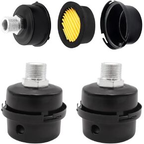 3PCS 1/2" Thread Air Compressor Silencer,20mm Air Compressor Intake Filter Sound Muffler Accessories,Air Compressor Muffler Accessories for generators,blowers, exhaust ports O-H-067-1/2