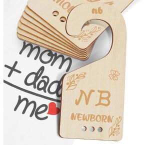 Baby Closet Dividers for Clothes Organizer - 8 PCs Double-Sided Carving Wooden Baby Wardrobe Divider for Baby Nursery from Newborn to 24 Months - Perfect Toddler Clothes Organizer (Lucky Clover)