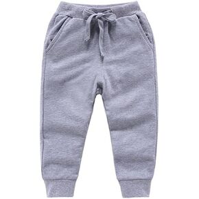 CuteOn Unisex Toddler Jogger Pants Kids Cotton Elastic Waist Winter Baby Sweatpants Pants 1-5Years