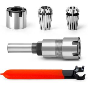 1/2 Inch Shank Router Bit Extension Collets ER20M Extender Chuck Converter Adapter, Convert 1/2-Inch & 1/4-Inch Shank Bits for CNC Engraving Machine and Milling Lathe Tool Workholding