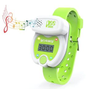 SKYROKU Silicone Kids Potty Training Timer Watch with Flashing Lights and Music Tones, Toddler Toilet Training Aid Water Resistant Pink