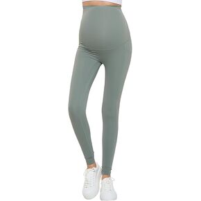 Natural Uniforms Womens Maternity High Waist, Bottom Lifting Nylon Yoga Leggings