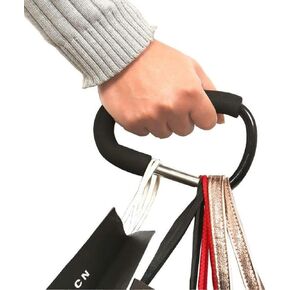 TGOOD Stroller Hooks-2pacs X-Large 16cm(6.3") of Multipurpose Hook Clips-for Mommy Shopping Bags,Baby Diaper Bags,Groceries,Clothing,Purse(Stroller Accessories-Black).