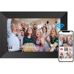 Dreamtimes 8 Inch Digital Picture Frame with IPS HD Touch Screen, 16GB Storage, Auto-Rotate, Digital Photo Frame Share Photos and Videos Remotely via AiMOR App
