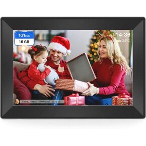 Uhale Slideshow Digital Picture Frame 10.1 Inch WiFi Touch Screen Digital Photo Frame, IPS HD Display Digital Frame,16GB Storage,Share Photos and Videos via App Gifts for Women、Men、Birthday、Family