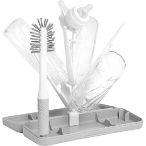 مجموعة فرشاة ورف تجفيف من Ubbi On-The-Go، تتضمن حقيبة سفر وفرشاة زجاجات للتخزين المدمج، تحمل ما يصل إلى 8 زجاجات، وإكسسوارات سفر للأطفال، رمادي داكن in Kuwait