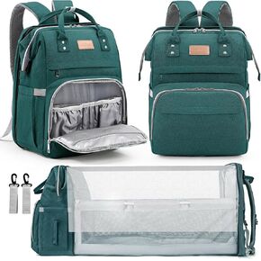 Diaper Bag Backpack, Large Capacity Multifunction Baby Bag for Boy Girl, Travel for Moms Dads, Baby Registry Search Shower Gifts Waterproof and Stylish Gray