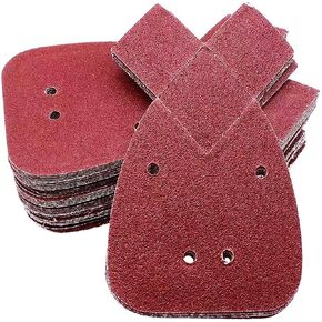 50pcs Mouse Sander Pads for Black and Decker Detail Palm Sander 4 Holes Sanding Sheets Assorted 40,60,80,120,240 Grit Mouse Detail Sander Sandpaper