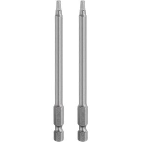 HARFINGTON 2pcs Square Screwdriver Bit SQ2 1/4" Hex Shank 100mm/4" Length Magnetic 4 Point Hex Bits S2 Steel Industrial Grade Electric Screw Driver Bit 6mm Rod