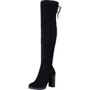 Vepose Women's 996 Thigh High Over The Knee Boots Platform 3.9 Inch Chunky Heel Suede Shoes