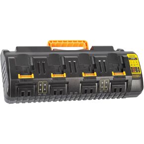 DCB104 20V MAX Battery Charger Replacement for Dewalt Battery Charger, 4 Port Multi Charger Station with 2 USB Ports, Compatible with Dewalt 12V-20V Batteries
