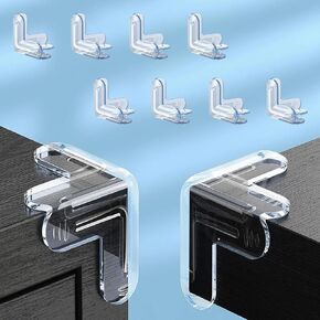 8 Pack Corner Protector Baby, xuenair Table Corner Protectors for Furniture, [Soft Silicone] Clear Corner Guards Protectors Bumpers for Glass Counter Top Cabinet Safety Baby Proofing