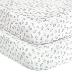 Pack and Play Sheets Fitted, 2 Pack Playard Sheet Fits for Graco Pack n Play Mattress, Mini Crib Sheets for Baby Boys & Girl