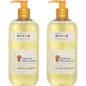 Nature's Baby 3 in 1 Baby Shampoo, Body Wash and Face Wash, Formulated for Problem and Sensitive Skin, No Sulfate or Artificial Fragrances, Vanilla Tangerine, 16 oz