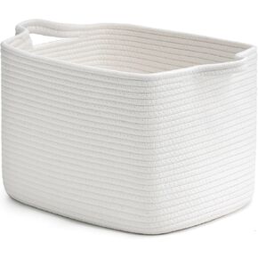 INDRESSME Black Shoe Basket for Entryway, Rope Basket for Clothes, Towels, Small Laundry Basket, Shelf Basket for Bathroom, 13 x 10 x 9 inches in Saudi Arabia
