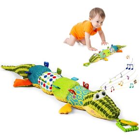 Jollybaby Baby Toys, Tummy Time Baby Toys with Rattles, Crinkle, Newborn Baby Musical Toys for Infant 0 3 6 9 12 Months Boys & Girls-Alligator