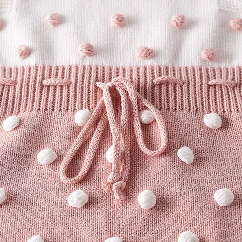 Simplee kids Baby Girl Romper, Sleeveless Pompoms Square Neck | Soft Breathable Cotton, Spring Summer Fall Adjustable Waist One Piece Cute Daily Clothes Outfit, Newborn Infant Girls in Saudi Arabia
