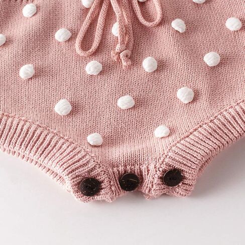 Simplee kids Baby Girl Romper, Sleeveless Pompoms Square Neck | Soft Breathable Cotton, Spring Summer Fall Adjustable Waist One Piece Cute Daily Clothes Outfit, Newborn Infant Girls in Saudi Arabia