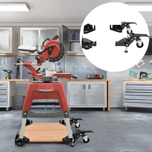 VEVOR Mobile Base, 400 lbs Weight Capacity, Adjustable from 12" x 12" to Infinity, Heavy Duty Universal Mobile Base Stand with Swivel Wheels, for Woodworking Equipment, Bandsaw, Power Tools, Machines in Saudi Arabia