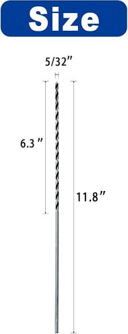 Sali 8pcs 3/8 inch Brad Point Wood Drill Bit Set Carbon Steel Wood Drill Bit Set for Hardwood, Plywood, Plastic Round Holes in All Types of Wood Extra Long 11 Inch in Saudi Arabia