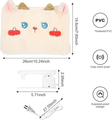 WITERY Electric Hot Water Bag with Cover- Rechargeable Heating Pad Hot Water Bottle for Pain Relief Cramps & Sore Muscles, Hot Compress Bag Hand Warmer for Outdoor/Indoor (Filled with Water) in Kuwait