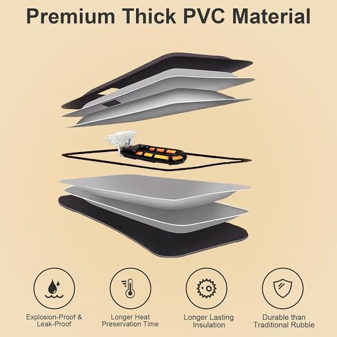 WITERY Electric Hot Water Bag with Cover- Rechargeable Heating Pad Hot Water Bottle for Pain Relief Cramps & Sore Muscles, Hot Compress Bag Hand Warmer for Outdoor/Indoor (Filled with Water) in Kuwait