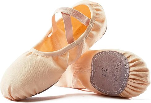 Dance Women's Ballet Shoes Stretch Canvas Performa Dance Slippers Split Sole for Girls/Adult in Kuwait