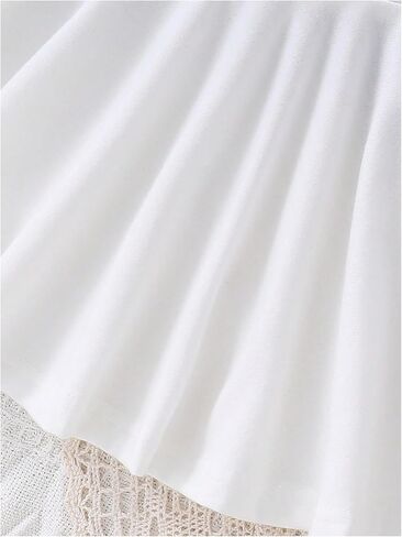 Floerns Toddler Girl's 2 Pcs High Waisted A Line Skirt Flare Ruffle Hem Skater Skirt in Saudi Arabia