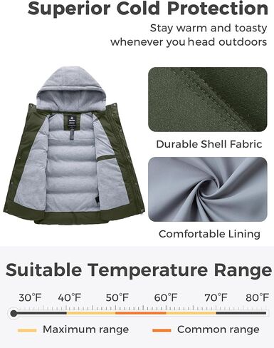 Wantdo Women's Quilted Puffer Vest Thicken Warm Winter Coat with Removable Hood in Kuwait