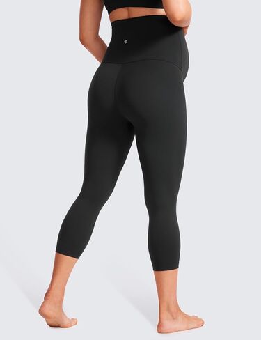 CRZ YOGA Womens Butterluxe Maternity Capris Leggings 21" - Crop Pants Over The Belly Workout Active Yoga Pregnancy Soft in Saudi Arabia
