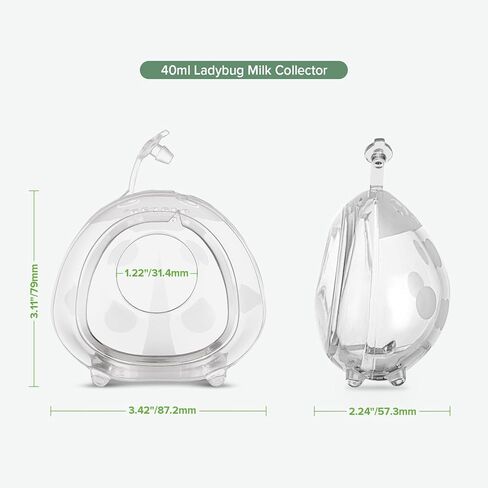 haakaa Ladybug Milk Collector 1.4oz/40ml 1pc - Wearable Nursing Cup | Soft Breast Shell | Breastmilk Saver | Portable Letdown Catcher for Pumping On The Go Breastfeeding Moms, Protects Sore Nipples in Saudi Arabia