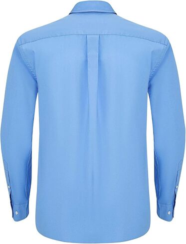Double Pump Mens Button Down Shirts Cotton Long Sleeve Shirts Regular Fit in Kuwait