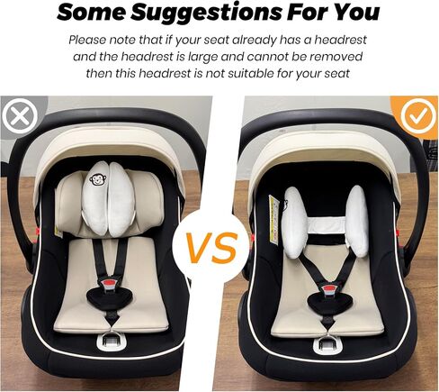 Adjustable Baby Head Support,U-Shaped Travel Pillow for Car Seats&Strollers | Baby Head Neck Support Pillow Cushion,Infant Travel Support for Toddlers and Kids,White in Saudi Arabia
